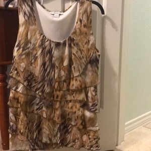 Animal print lacy tank from Dress Barn - size XL